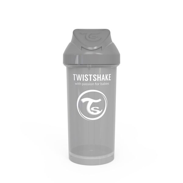 Twistshake boca sa slamkom 360ml siva